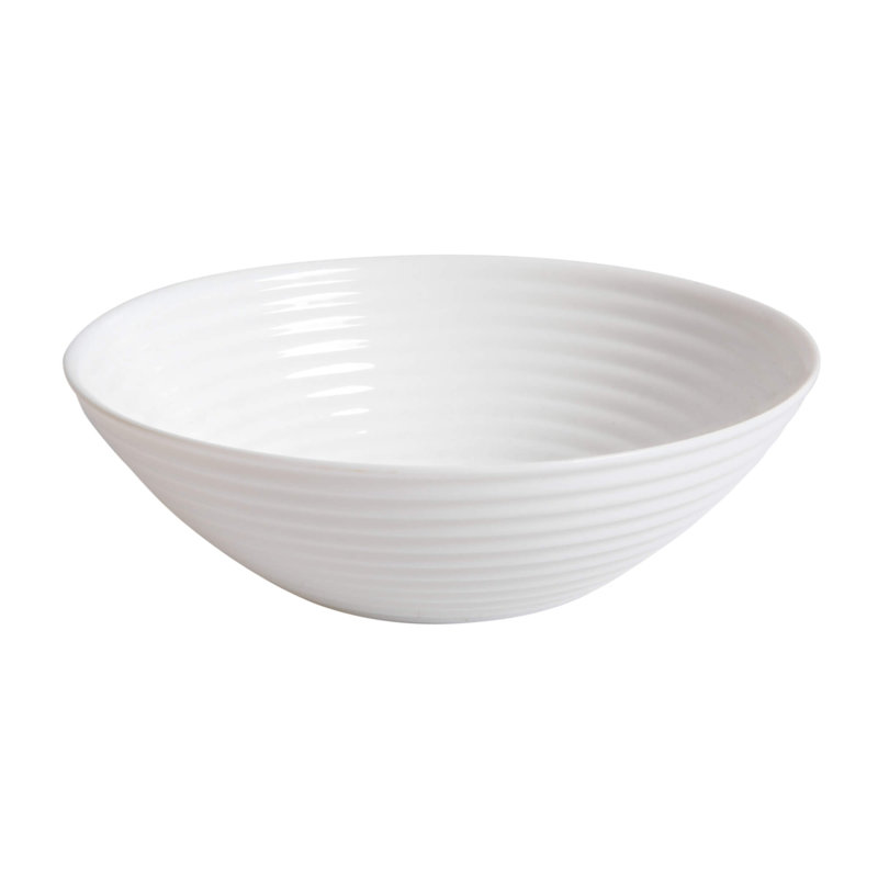 Service de table 12 pièces Gibson Ultra, blanc, verre trempé opale