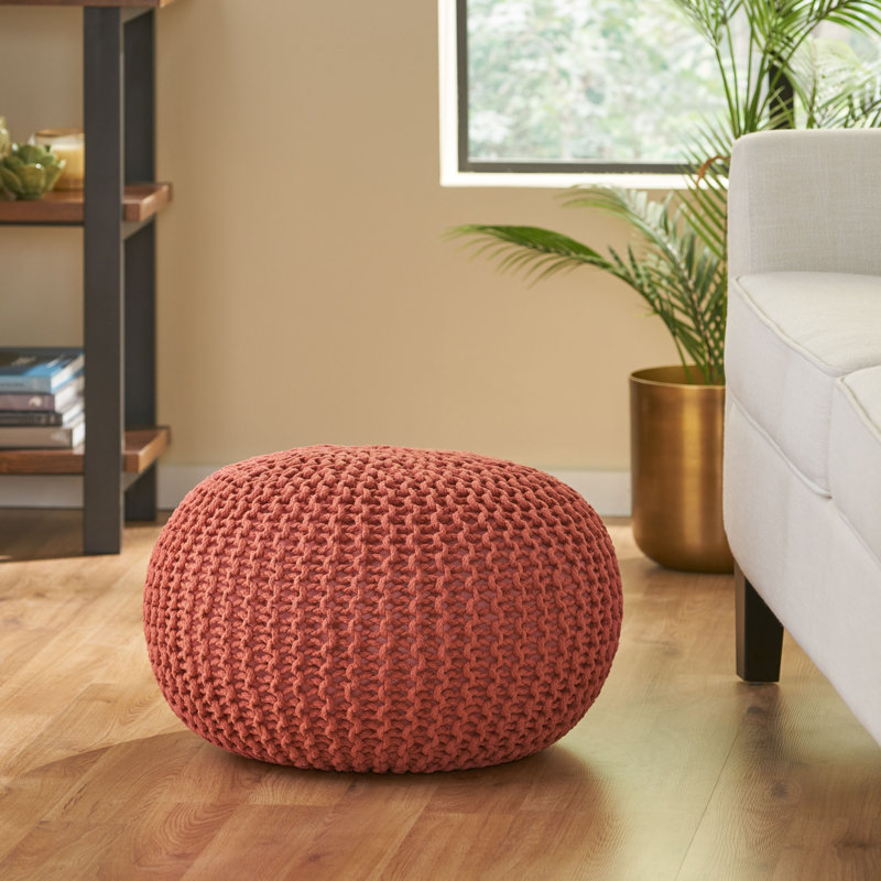 Pouf rond de 20 po de largeur, Corail