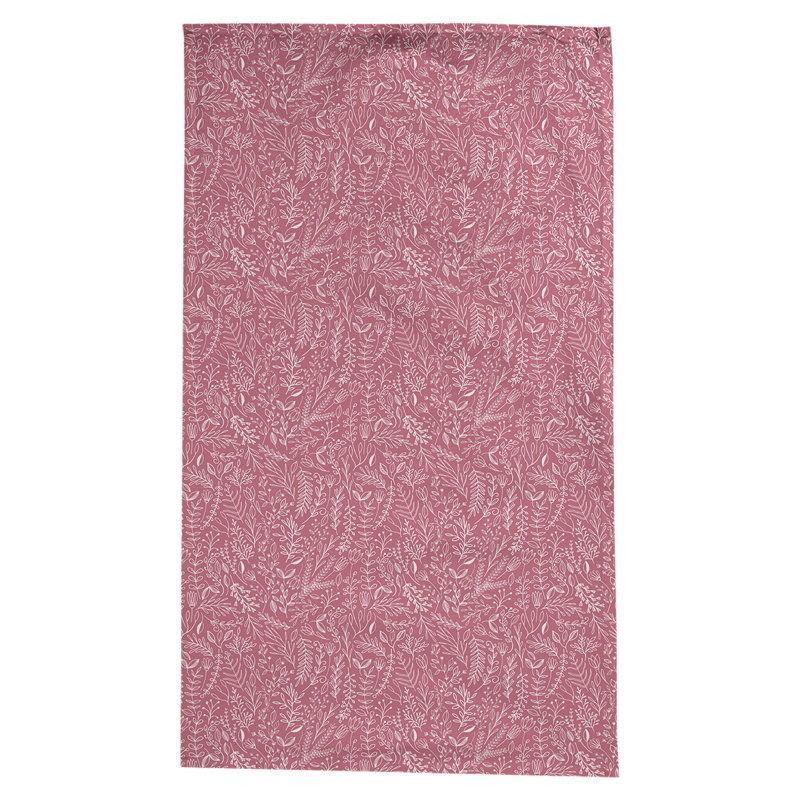Leffel Ditsy Floral Pattern Tablecloth, Red/White