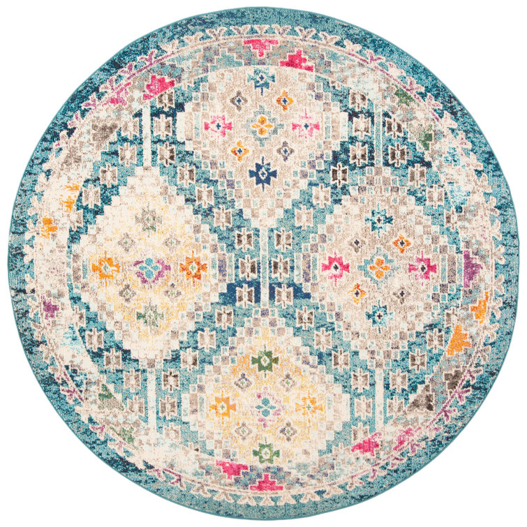 Felty Southwestern Dark Blue/Yellow/Beige Area Rug