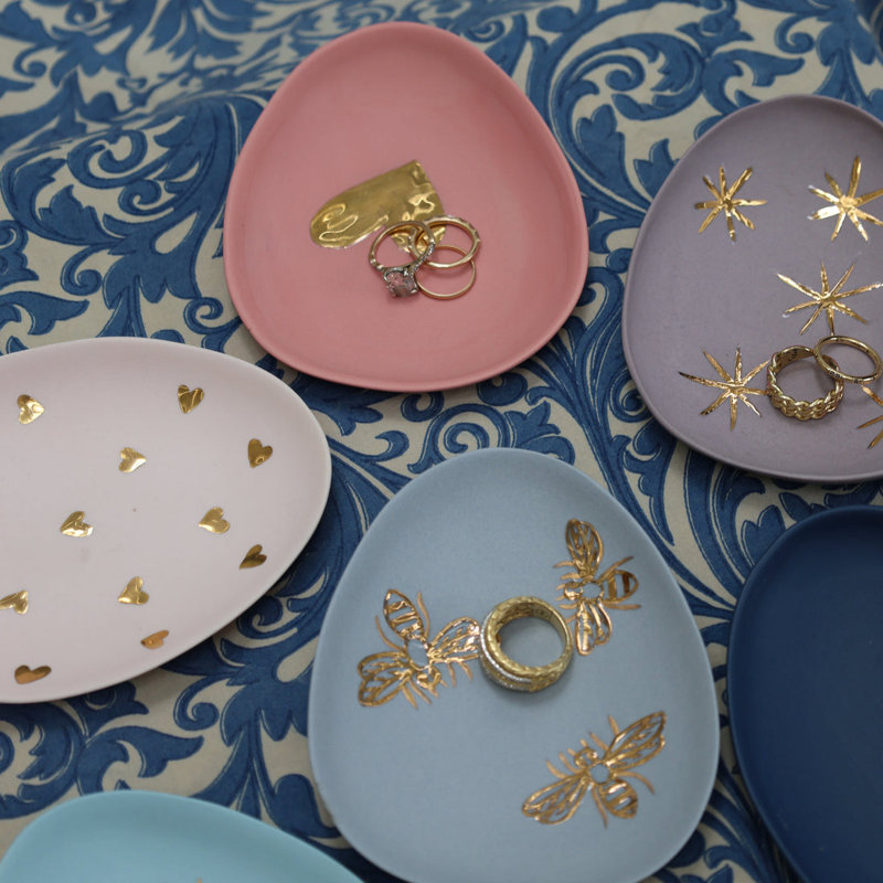 Heart porcelain ring dish