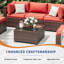 Ensemble de conversation modulaire en rotin 7 pièces avec coussins 7 pièces-292046396