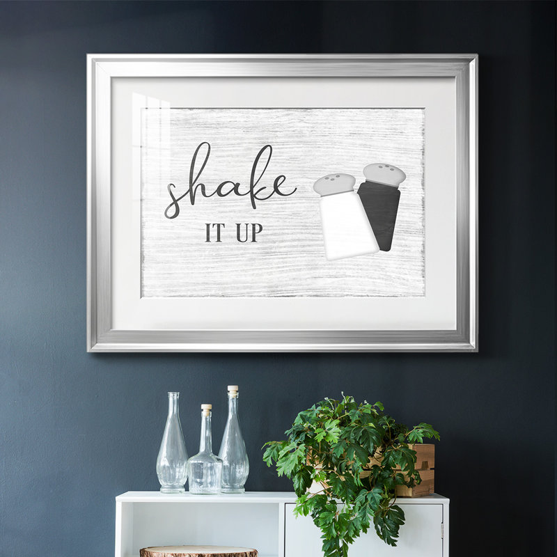Shake It Up, reproduction d'art encadrée, H 19 po x l 27 po x P 1,5 po, Argent