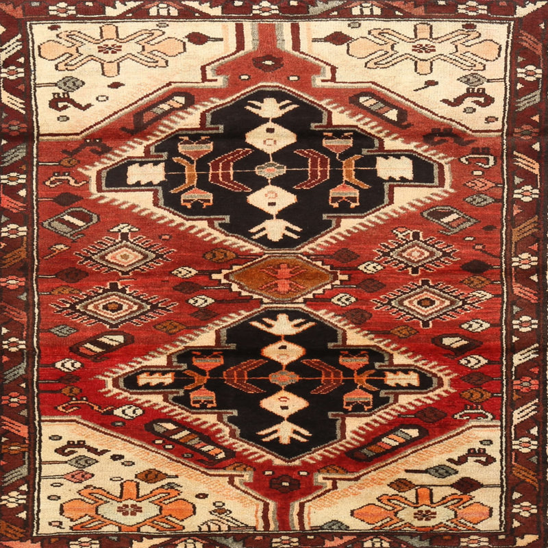 Tapis rouge à motif sud-ouest, Rond 7 pi