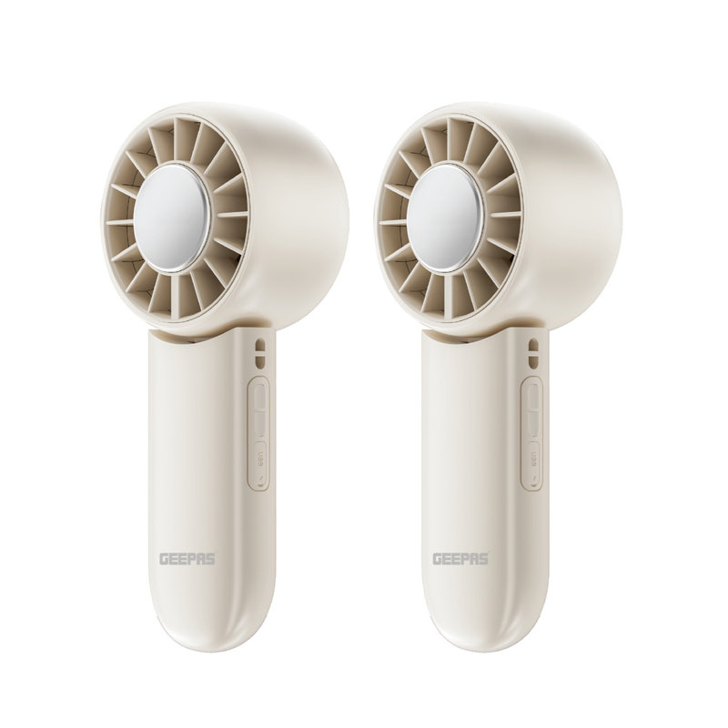 GEEPAS Rechargeable Fan | Mini Foldable Portable USB Fan for Travel Camping Office Outdoor Women Men | Handheld 2000mAh 3 Speeds + Cooling Quiet Mode 8Hr Run Time Lightweight | 2 Year Warranty