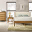 Ensemble de chambre à coucher 5 pièces en bois d'hévéa avec commode, miroir, table de chevet et commode Vichy