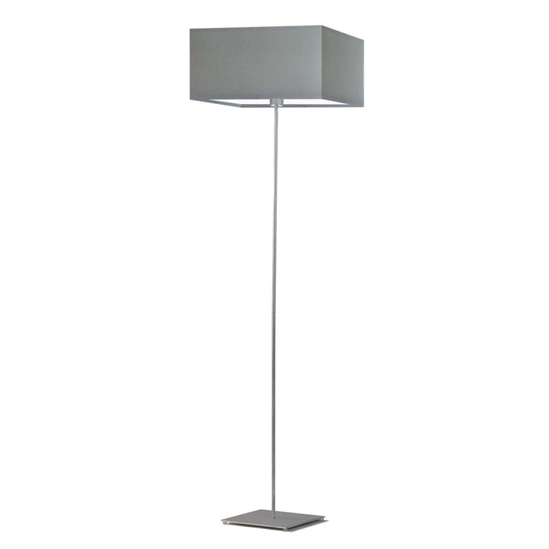 Attallah 156cm Traditional Floor Lamp, Grey, Brushed Steel