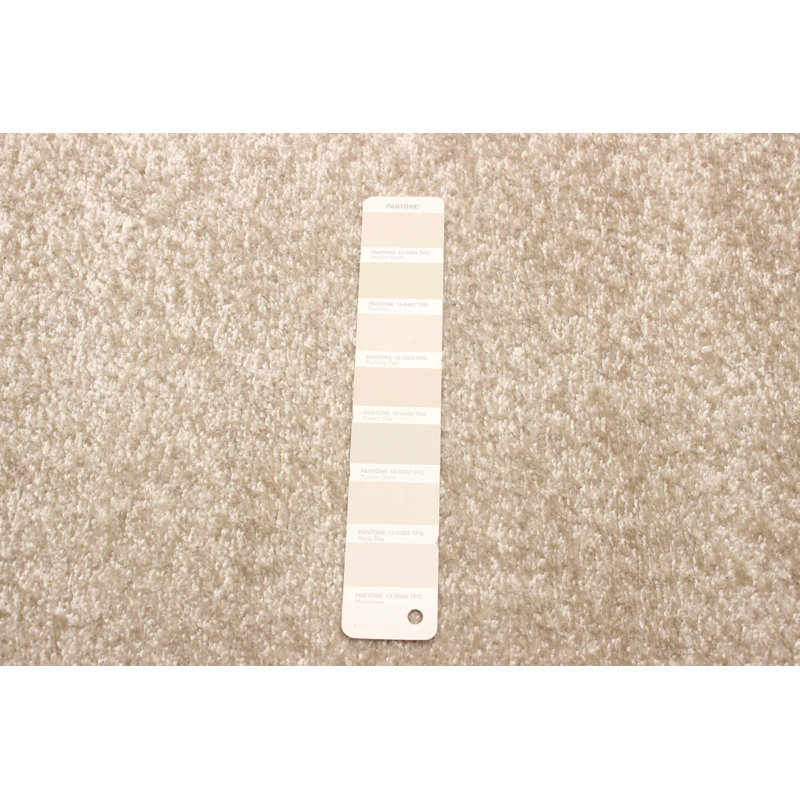 Tapis abstrait ivoire / rouge Jurgita, Rectangle 6 pi 7 po x 9 pi 6 po