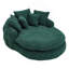 Canapé surdimensionné ovale rembourré à billes, canapé paresseux avec 3 grands coussins et 2 petits coussins, dossier enveloppant pour adultes, canapé à billes en chenille-1066696714