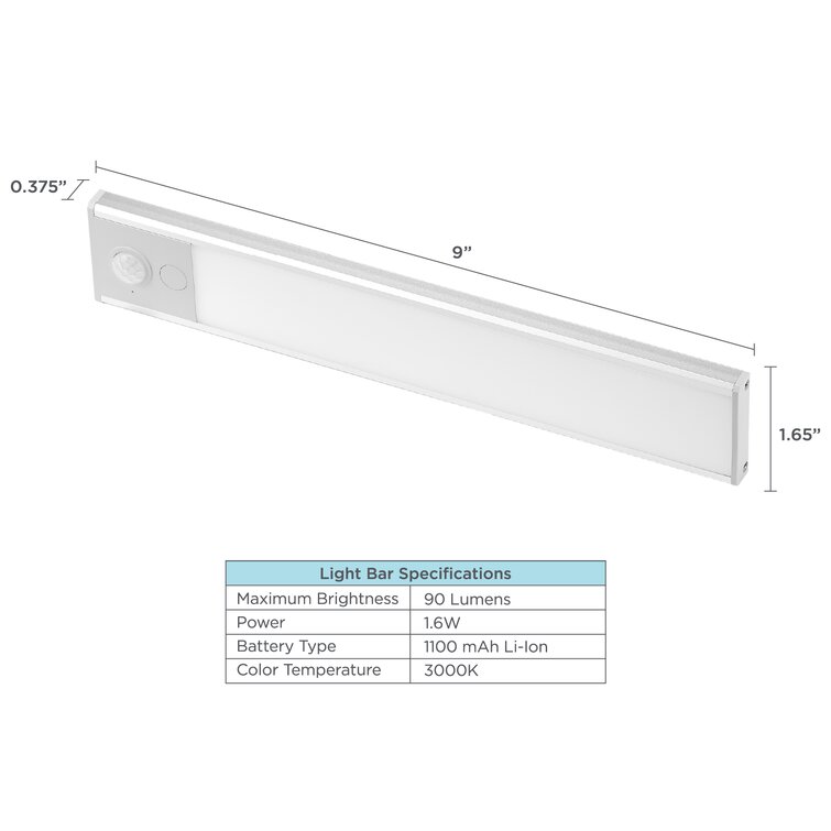 BLACK+DECKER Pure Optics 3-Pack 18-in Plug-in LED Under Cabinet Light Bar  Motion Sensing Light with Remote in the Under Cabinet Lights department at