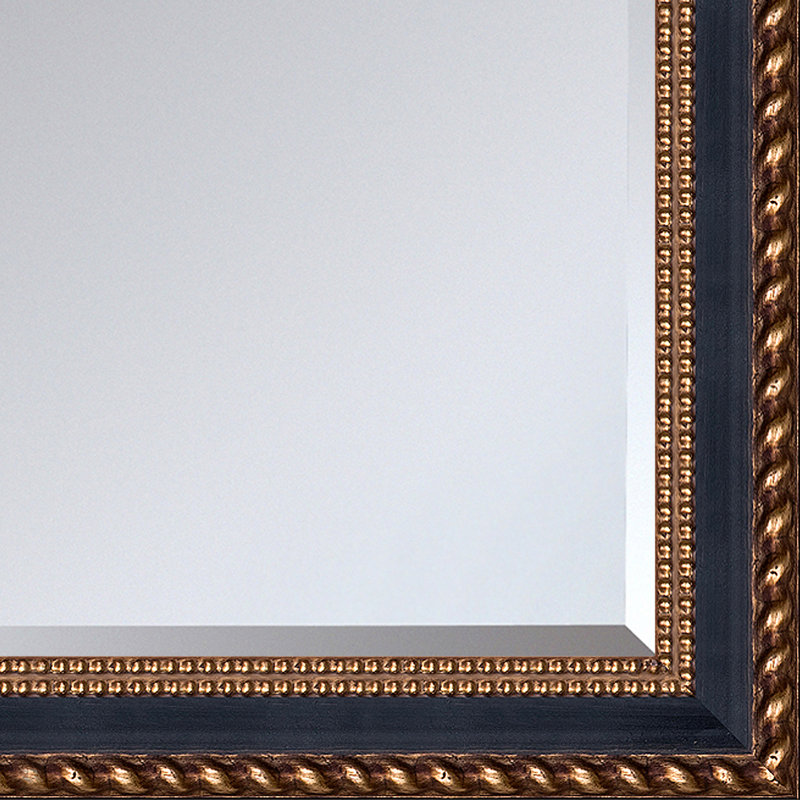 Miroir décoratif biseauté traditionnel tressé Rast, 28,75 po x 24,75 po