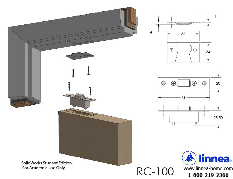 Stainless Steel Pocket Door Hardware, Satin Stainless Steel
