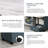 Kitchen Island with Wheels, Wooden Folding Dining Table, Multifunctional Dining Table, Marble Textured Table Top