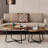 Nesting Coffee Table Set Of 2, 20"+28" Round Coffee Table, Modern Side Table Sofa Table With Fluted Design, Centre Table For Living Room Reception Room