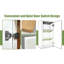 Armoire murale en bois blanc avec 1 porte, 2 tablettes, charnières à fermeture en douceur et assemblage rapide pour la cuisine de la salle de bain (l 21 po x P 12 po x H 30 po)