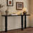 Retro Nut-Brown Solid Wood Console Table-1473543096