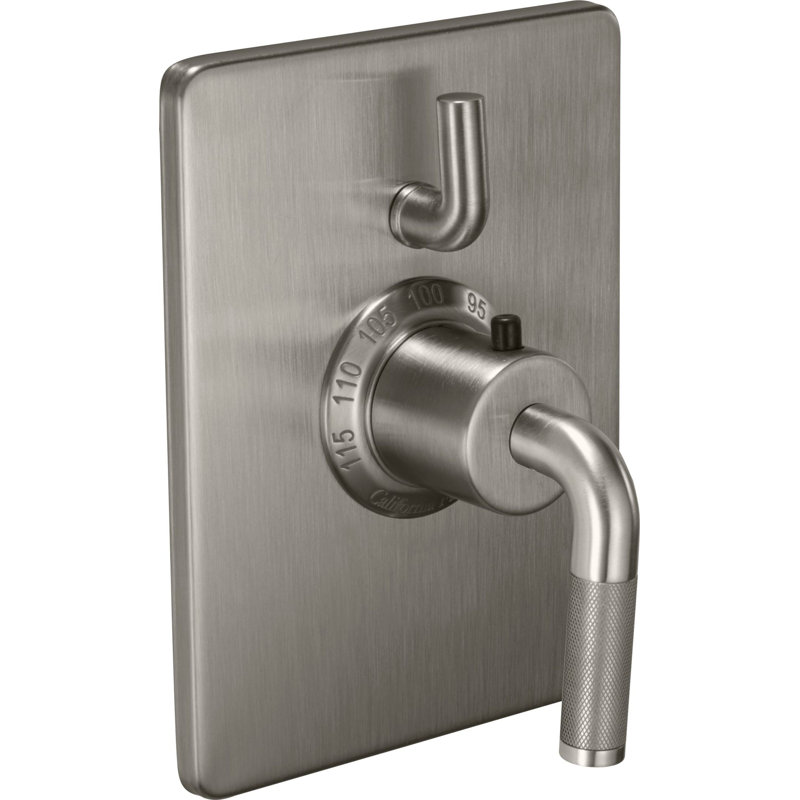 Descanso StyleTherm® 1/2" Trim Only with Single Volume Control - Knurled Handle, Satin Nickel