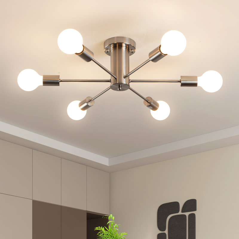 Semi Flush Mount, Vintage White