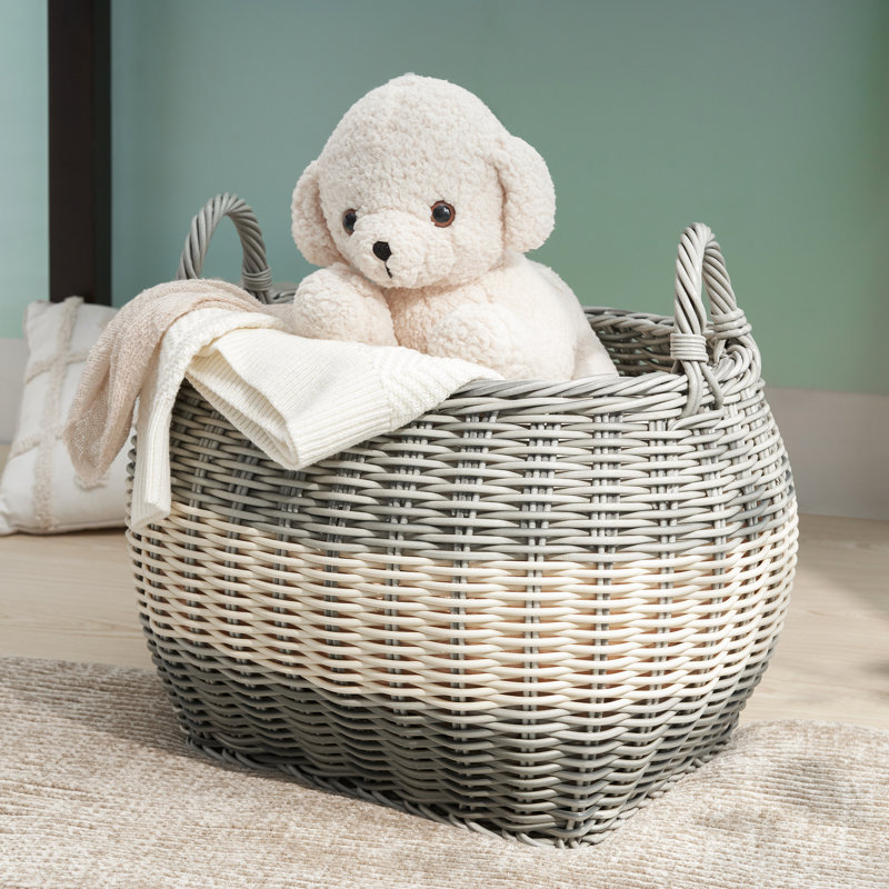Wicker Multi-Use Storage Basket With Handles