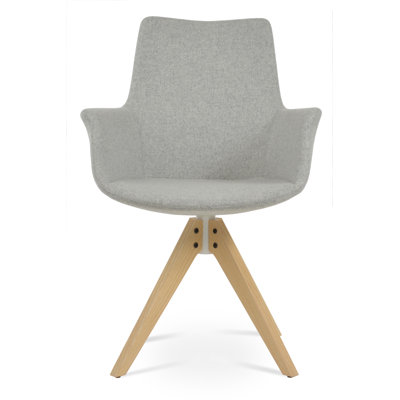 Chaise avec accoudoirs rembourrée