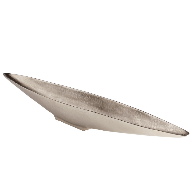 Plateau pour repose-pieds / table basse Gondola, H 4 po x l 6,25 po x P 40 po, Nickel