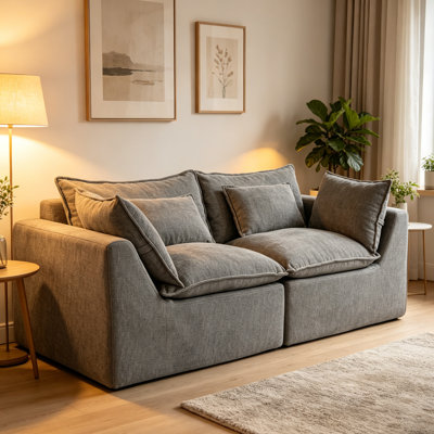 Canapé modulaire surdimensionné de 74,8 po de large avec canapé modulaire True Relax Comfy
