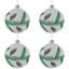 Boules de Noël scintillantes en verre avec pommes de pin - 4 po (100 mm) - 4 carats