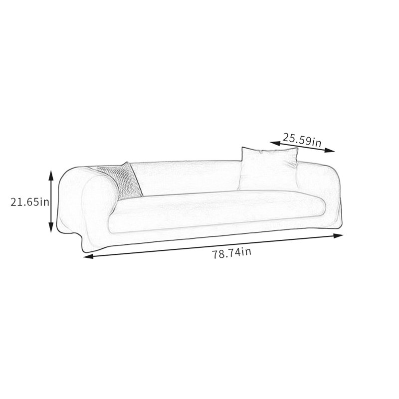 Banc rembourré léger, H 21,65 po x l 78,74 po x P 25,59 po, Gris
