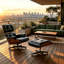 Fauteuil d'appoint et repose-pieds Modern-80912277