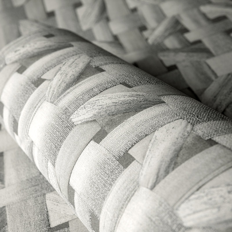 Pepper Shimmer Finish Octogonal Honeycomb Seta Wallpaper Roll, Gray