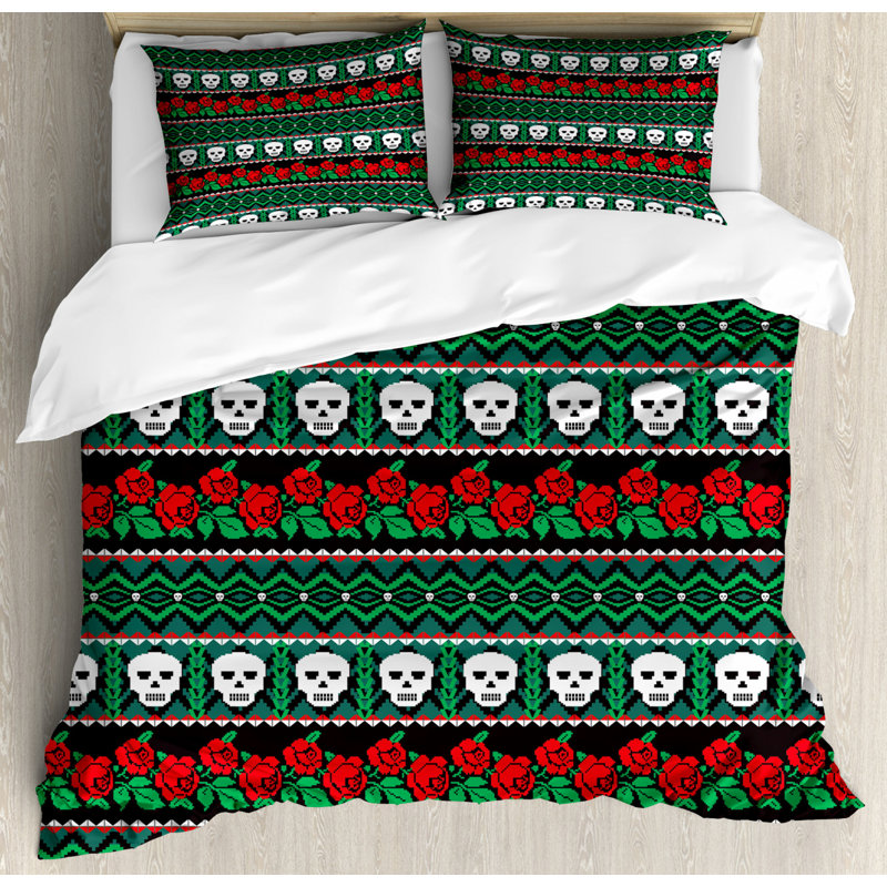 Floral Duvet Cover, Queen Duvet Cover + 2 Standard Shams