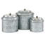 Ensemble de pots de cuisine galvanisés 3 pièces Hasler