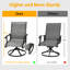 Outdoor Swivel Patio Dining Chair Set, High Back Swivel Rocker Dining Armchair with Heavy-Duty Metal Frame & Quick Assembly