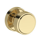 Vashon Full Dummy Knob with Recessed Round Rose in Lifetime (PVD) Satin Brass