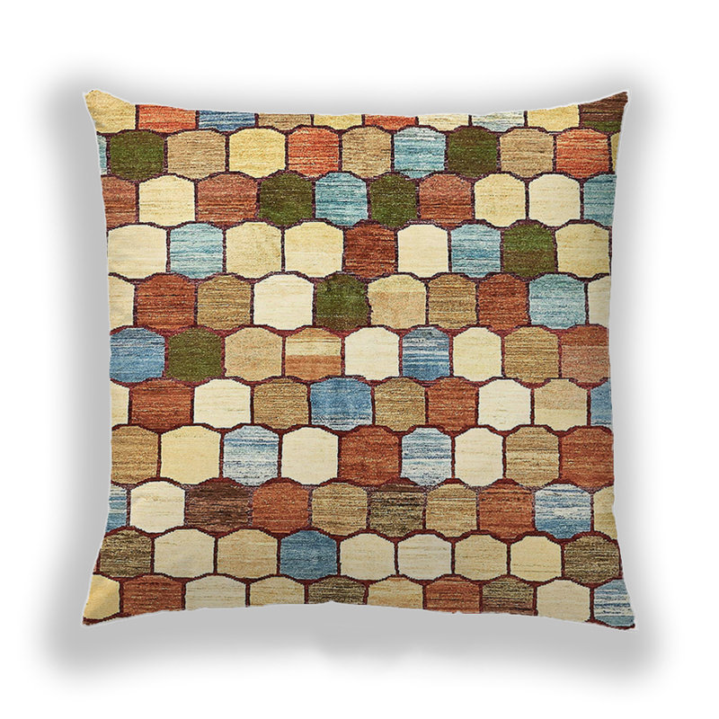 Geometric Throw Pillow, Microsuede