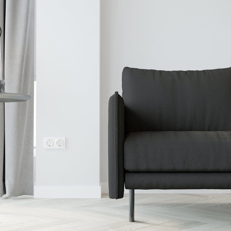 David Upholstered Armchair, Black