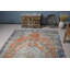 Tapis turc fabriqué à la main parfait pour le décor de salon dans une teinte orange vibrante avec un design unique