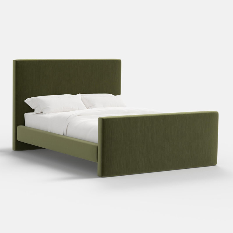Upholstered Bed, King, Moss Performance Velvet