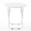 Table ronde ronde pliante blanche, table pliante portative sans assemblage, petite table de bout encastrable-133080563-133754502