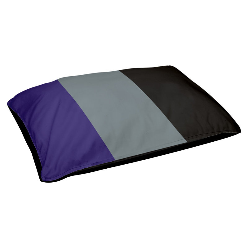 Coussin extérieur Phoenix, Très grand (l 50 po x P 40 po x H 17 po), Mauve / gris / noir