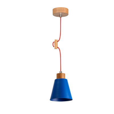 1 - Light Brown/Red Single Pendant