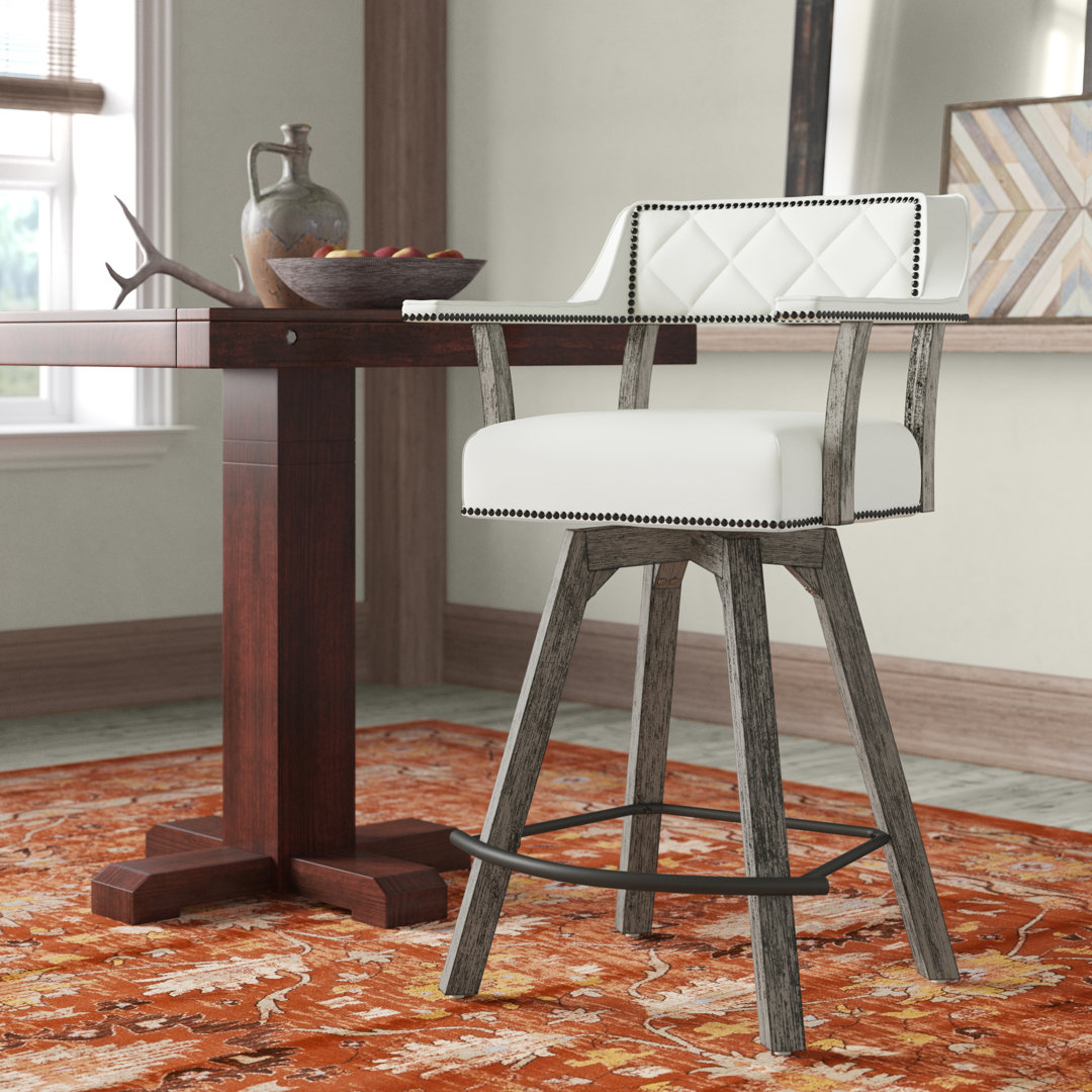 Mariala Swivel Short, Counter & Bar Stool Union Rustic Seat