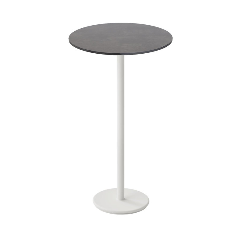 Go Outdoor Round Bar Table, 23.7" W x 23.7" L x 40.8" H, Black, Black