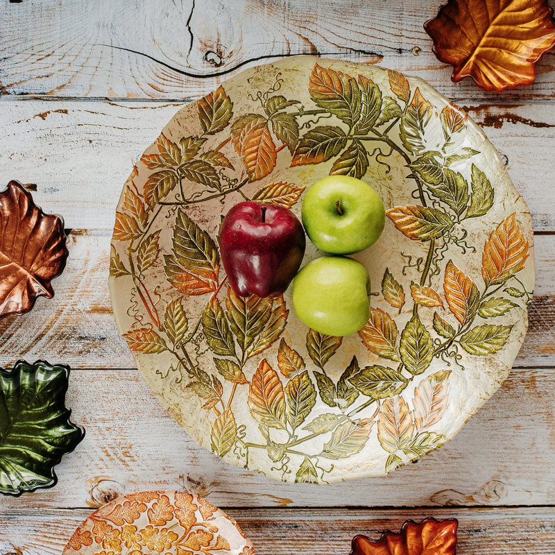 Autunno Glass Serving Bowl