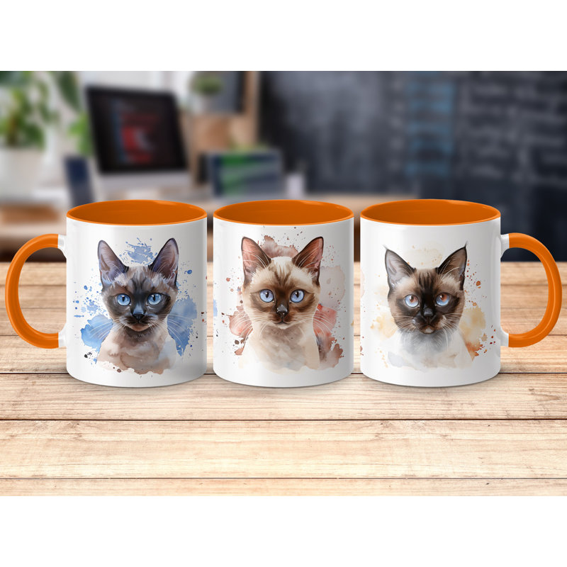 Ceramic Coffee Mug, Orange, 2