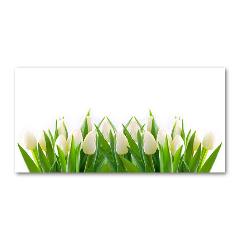 White Tulips 1 Piece Wall Art on Canvas