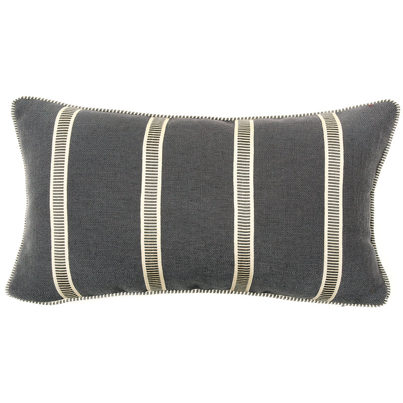 Ladder Morrison Appliqued Feather Throw Pillow, 16" x 30"