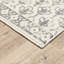Tapis floral ivoire / gris-686813178
