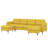 110" L-Shape Convertible Sectional Sofa Couch With Movable Ottoman, Convenient Storage Pockets, Velvet Upholstery Sofa-1248554584