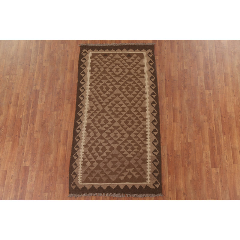 Tapis de marche réversible en laine Kilim 3 x 7